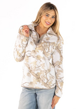 Cream Camo Fleece Pullover