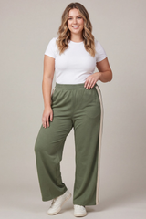 Curvy Contrast Scuba Pants