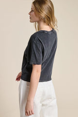 Gray Small Town Smokeshow Cropped Tee