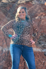 Curvy Leopard Sheer Top