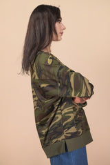 Camo Crewneck Top