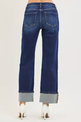 Allie's Mid Rise Ankle Straight Jeans