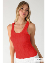 Reversible Lace Textured Tank Top