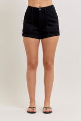 Aurora's High Waist Double Rolled Cuff Short