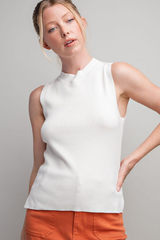 Fitted Mock Neck Tank
