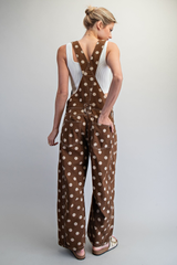 Mocha Polka Dot Overalls