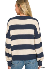 Striped Drop Shoulder Sweater