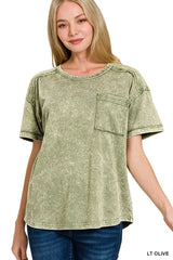 Acid Washed Relaxed Fit Top