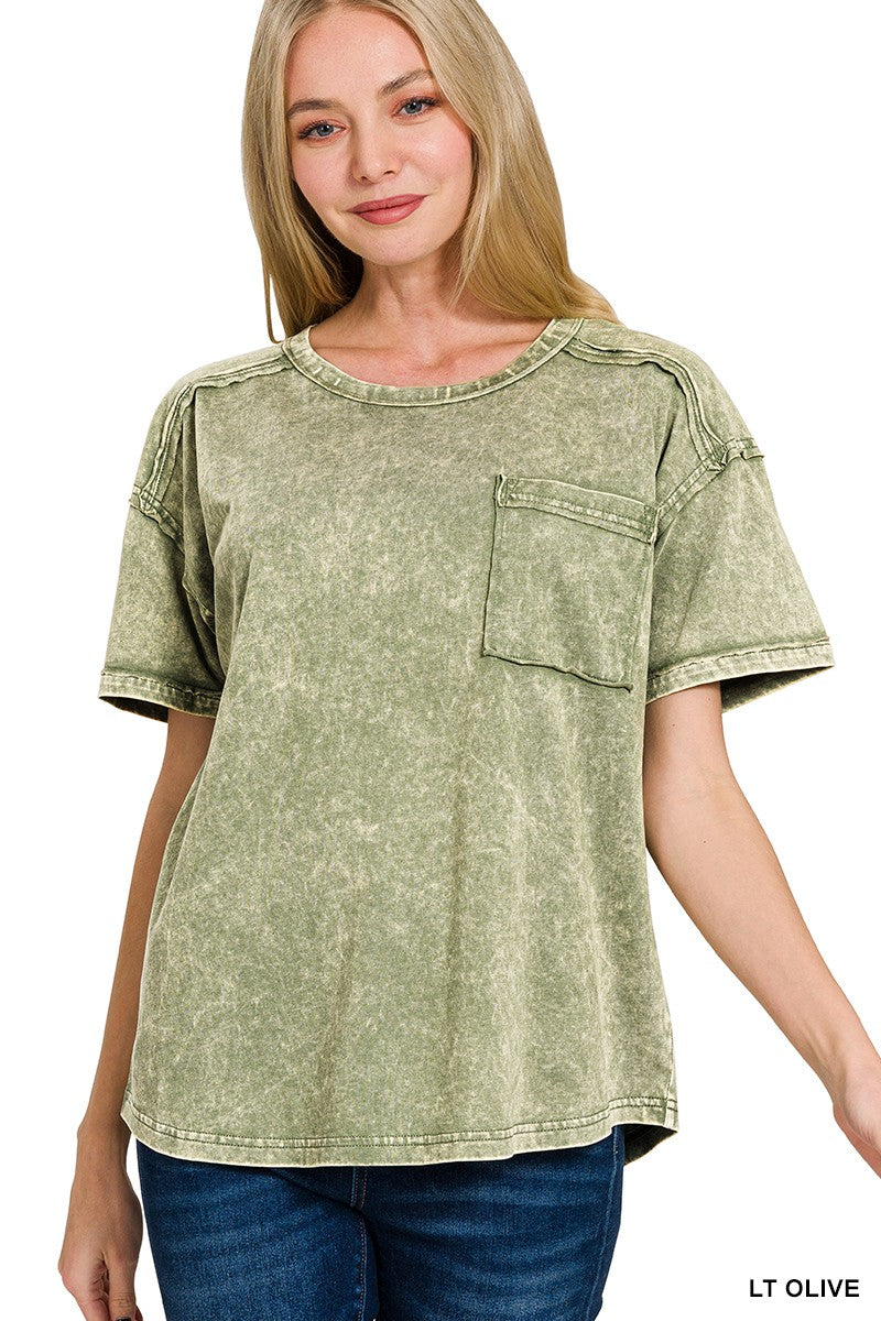 Acid Washed Relaxed Fit Top
