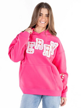 Hot Pink Merry Hooded Sweatshirt