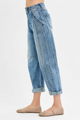 Kylee's Slouchy Barrel Double Button Jean