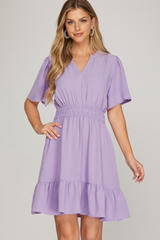 Bell Sleeve Woven Dress