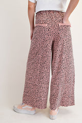 Antique Rose Cheetah Print Knit Pant