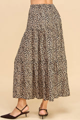 Leopard Print Three Tier Skirt