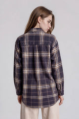Plaid Boxy Button Down Shirt
