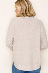 Slouchy Turtle Neck Tulip Hem Sweater
