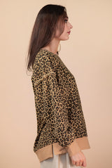 Leopard Crewneck Top