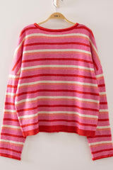 Multi Stripe Knit Cardigan