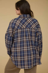 Curvy Navy Plaid Flannel