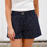 Navy Mini Polka Dot Lulu Mac Boxer Short