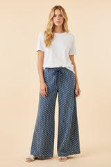 Light Denim Polka Dot Pants