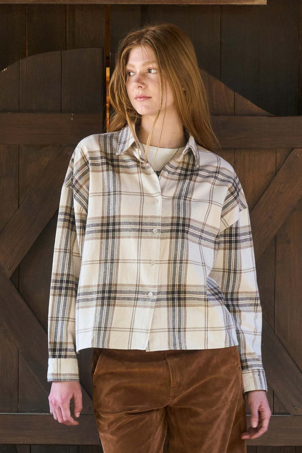 Plaid Button Down Long Sleeve Shirt