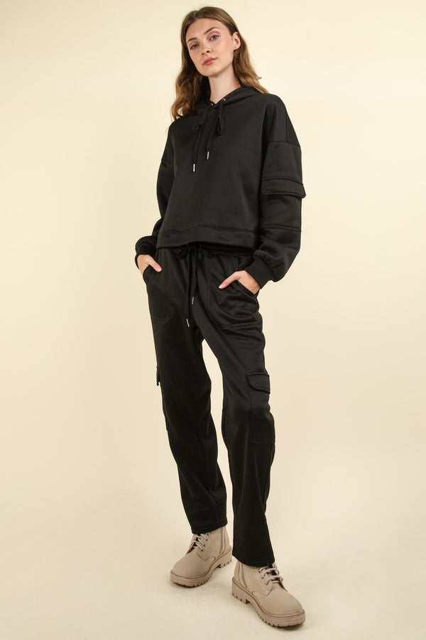 Drawstring Waist Cargo Lounge Pants