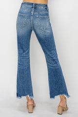 Hutton's High Rise Crop Flare Jeans
