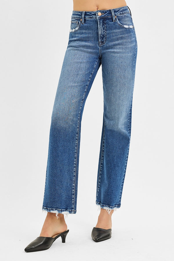 Maya's TC High Rise Ankle Straight Jeans