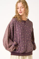 Plum Kangaroo Pocket Hoodie