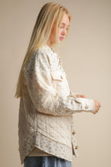 Quilted Floral Button Down Shacket