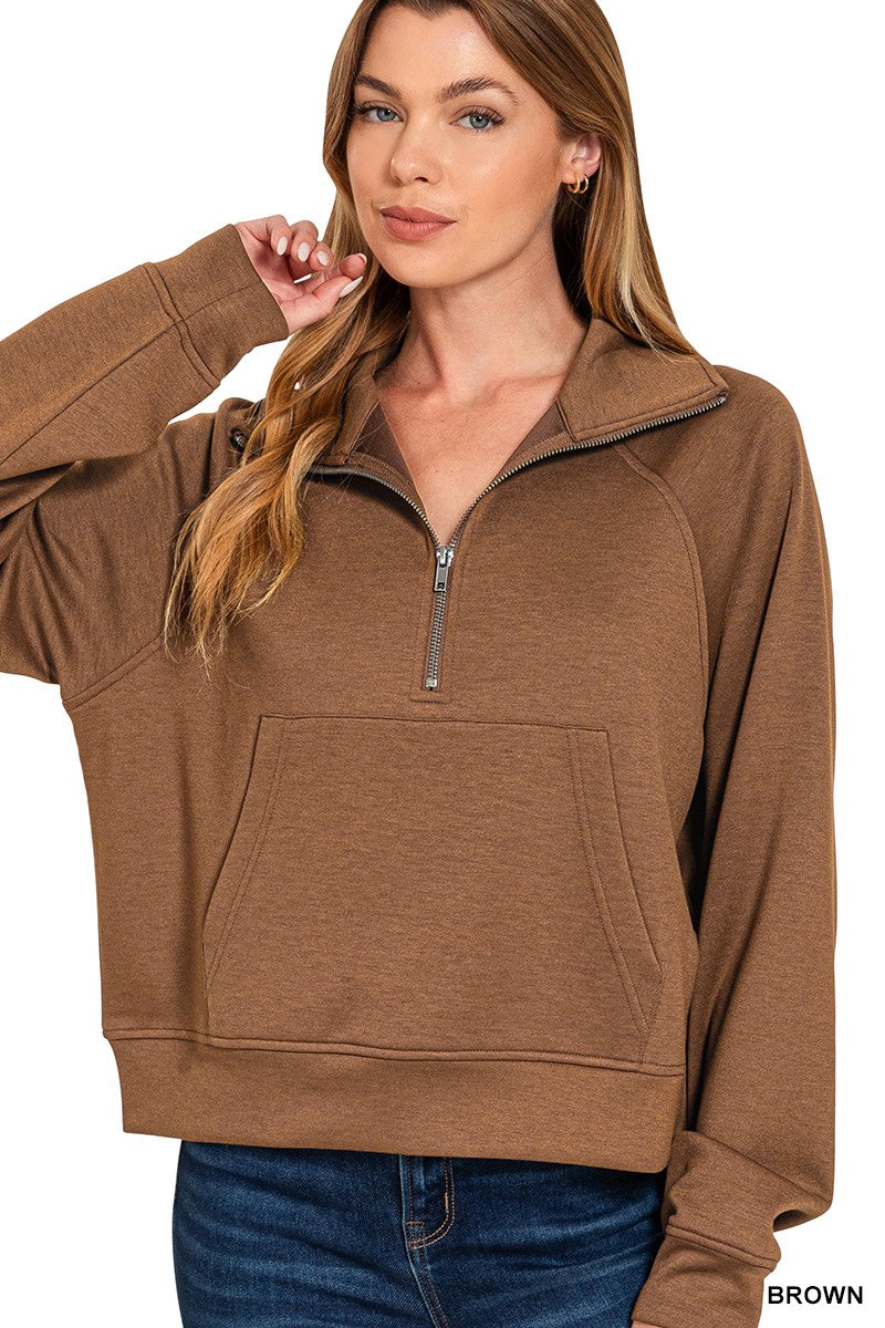 Scuba Half Zip Pullover with Pocket