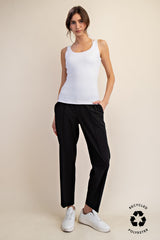 Butter Yoga Fabric Round Neck Lined Tank