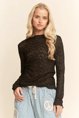 Soft Black Lace Top