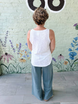 V Neck Slub Hacci Cami Top