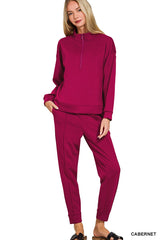 Scuba Half Zip Top and Jogger Set