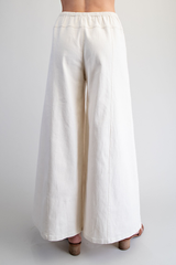 Cream Wide Leg Pants