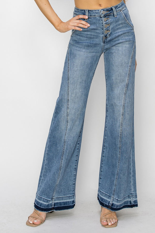 Curvy Paula's High Rise Seam Lined Jeans