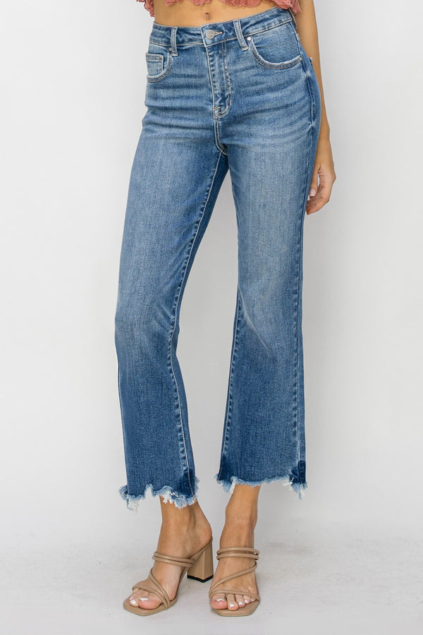 Hutton's High Rise Crop Flare Jeans