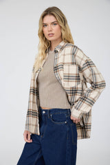Plaid Boxy Button Down Shirt