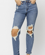 Randi High Waist Destroyed Boyfriend Jean