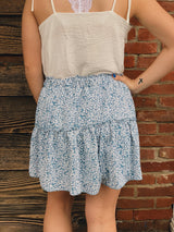 Floral ruffle shorts