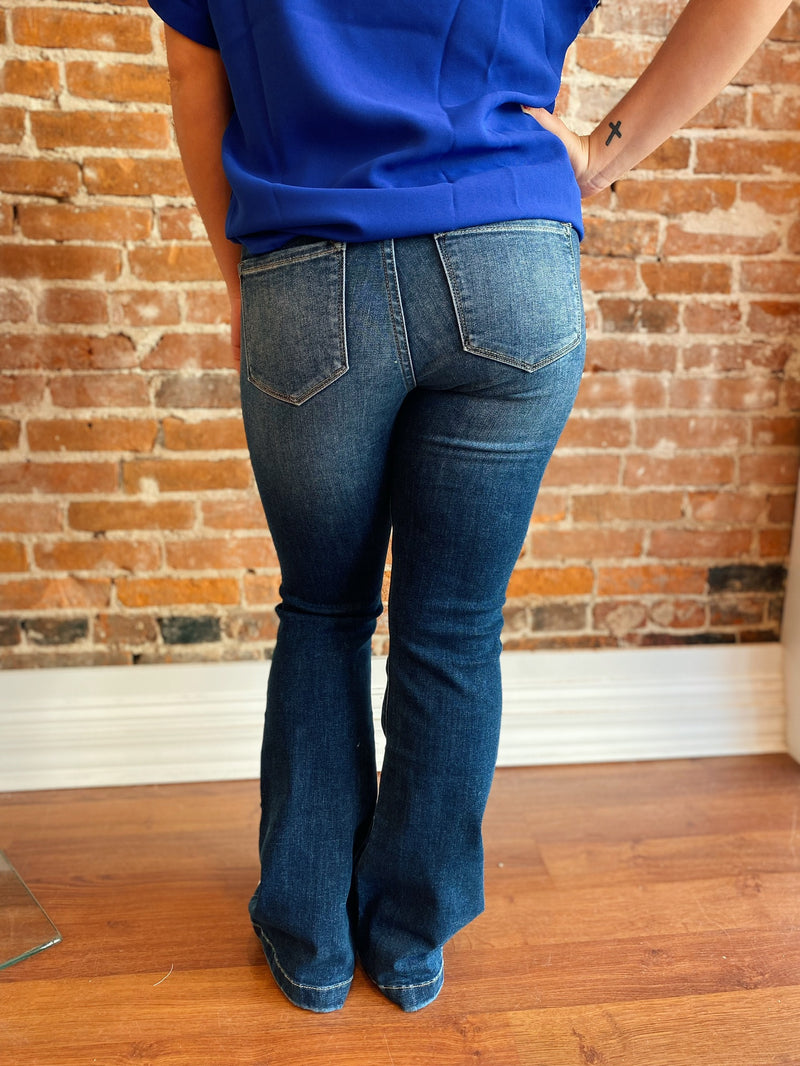 Neeson's petite flare jeans