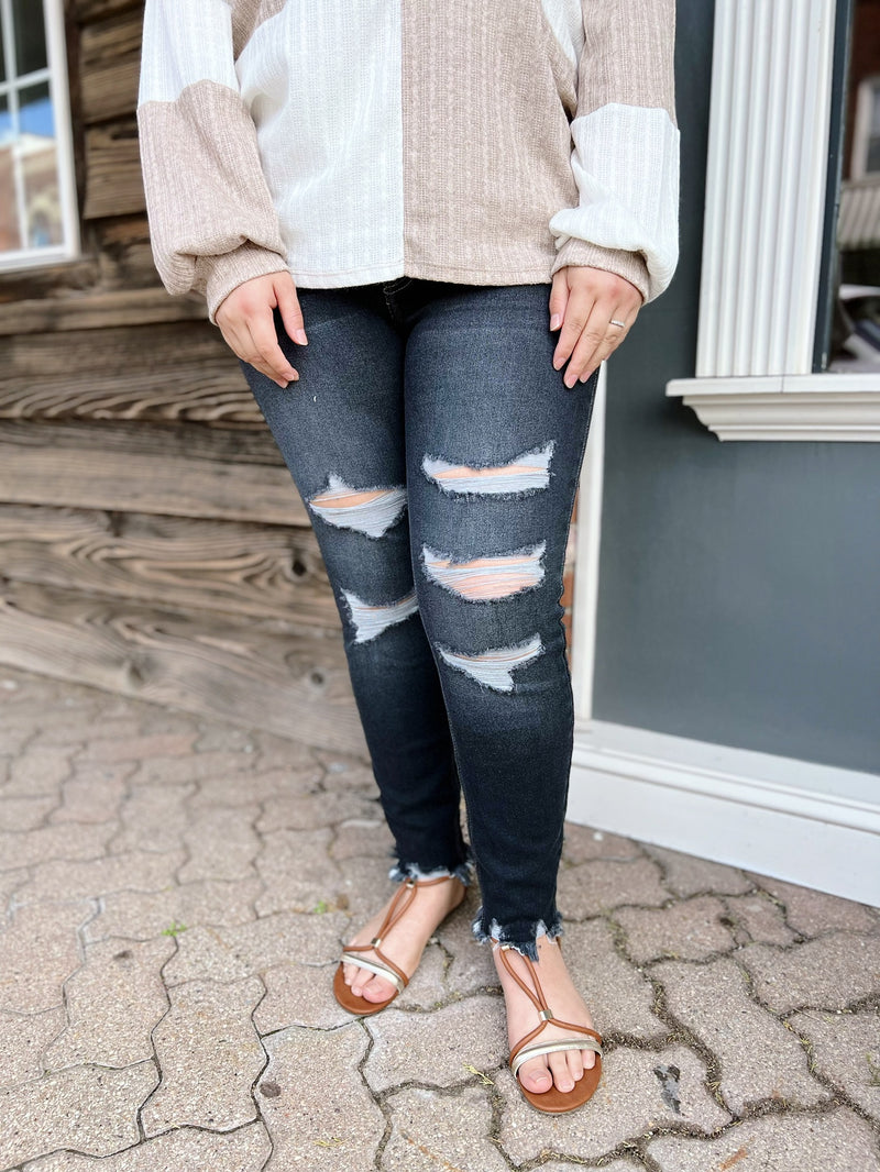 Jovi's Black Washed Denim