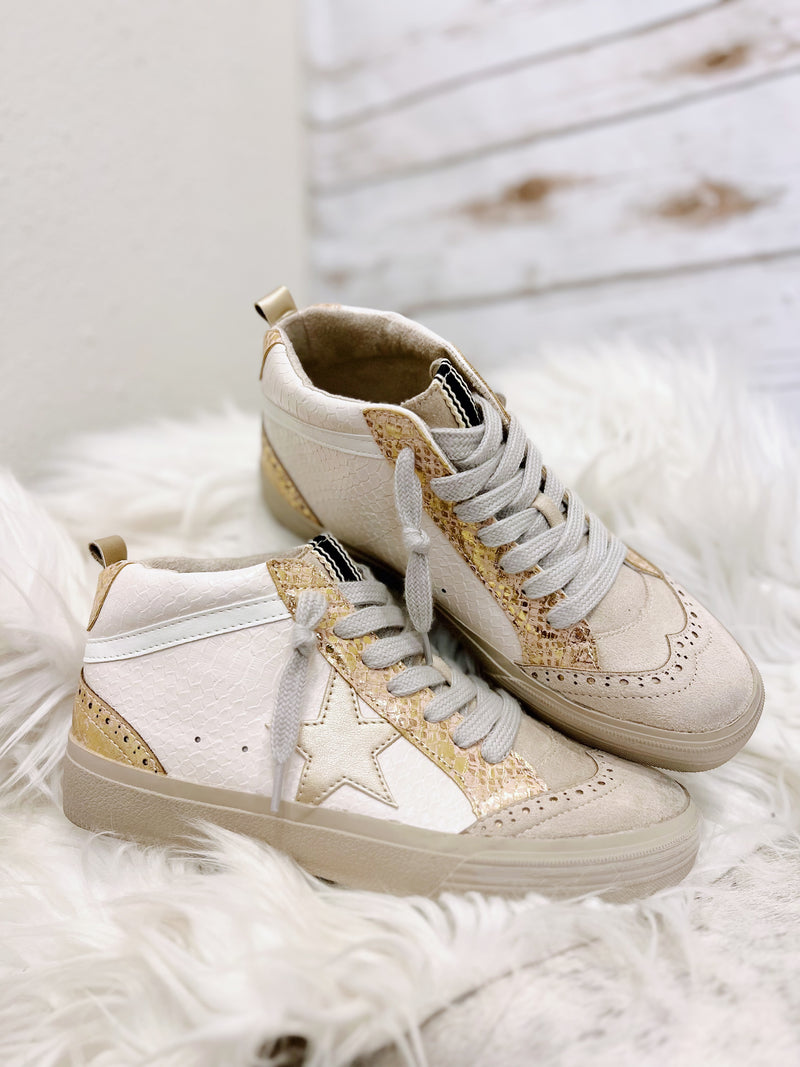 Della's Snakeskin High Top Sneakers