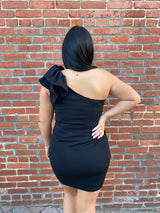 One Shoulder Bow Detail Dress