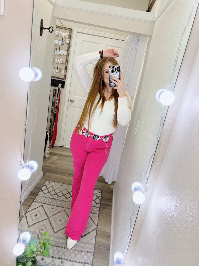 Dolly's Pink Flare Denim