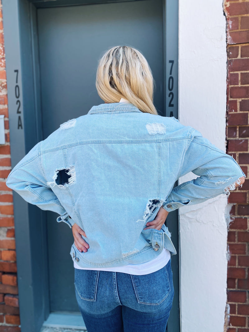 Percy's distressed denim jacket