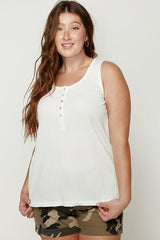 Curvy Round Neck Ribbed Tank