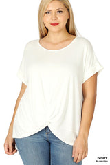 Crepe knot front top